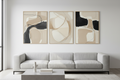 Abstract Canvas Wall Art Set – 3-Piece Modern Framed Prints
