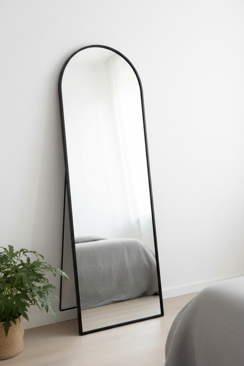 Arch Full-Length Floor Mirror – Modern Leaning Wall Mirror