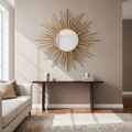 Round Sunburst Wall Mirror – Decorative Gold Starburst Mirror